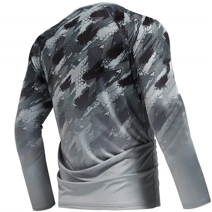 Mens Loose-Fit Fishing T-Shirt-Grey