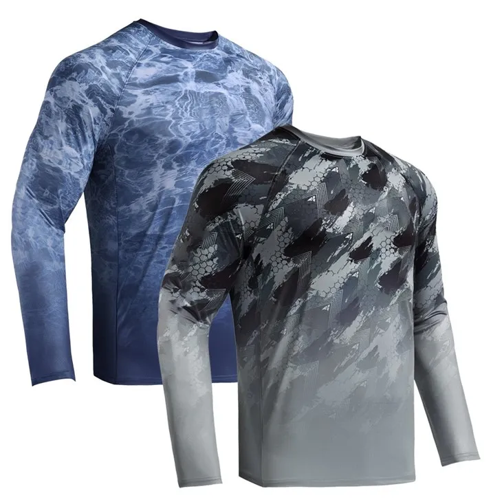 Mens Loose-Fit Fishing T-Shirt-Grey